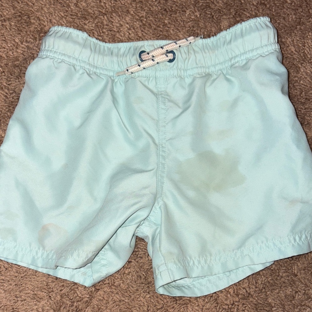 3 for $15! Boy 4t swim shorts Carter's Aqua Blue Kids swim Shorts w/ drawstring